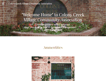 Tablet Screenshot of colonycreekvillage.org